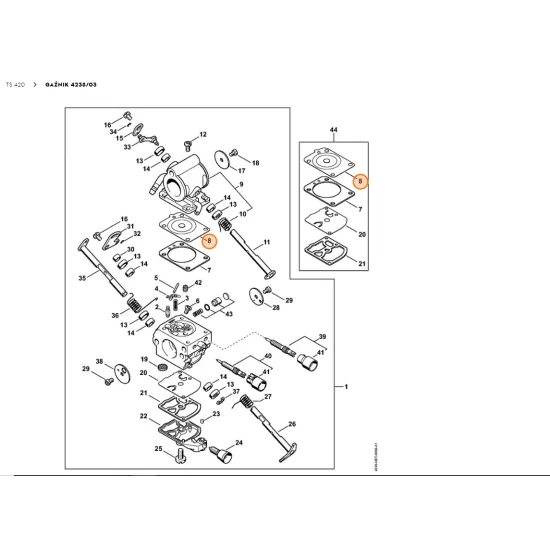 STIHL Membrana sterująca 4238 121 4700